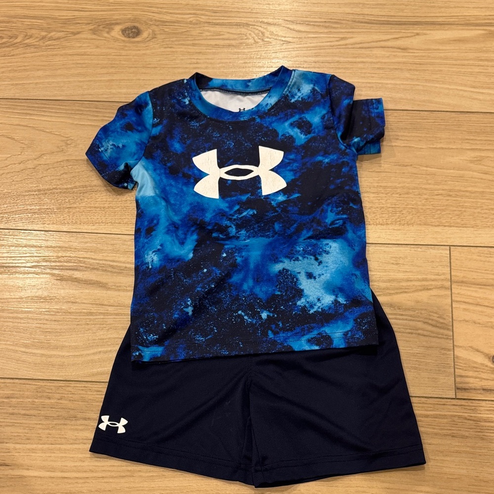Under Armour Kids Navy and White Set
